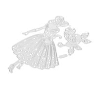 Lurrose Matrice De Découpe Métal Pour Scrapbooking Femme, Motif Fleurs Et Silhouette, Acier Carbone, Création Artisanale, Loisirs Créatifs, Fabrication Cartes Diy, Utilisation Maison Et Fêtes