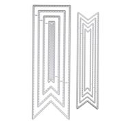 Lurrose Matrices de Découpe Pack de 2 Pièces en Acier Carbone pour Marque-pages, Léger et Portable Argentées pour Scrapbooking et Création Artisanale