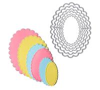 Lurrose Matrices de Découpe pour Gaufrage en Acier Carbone pour Scrapbooking Outil Ovale Unique et Découpe Papier Artistique et Création de Cadres Photo