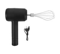 Lurrose Mélangeur Électrique de Coloration Capillaire Portable sans Fil 20w Rechargeable en Plastique Noir, Batteur à Main Silencieux pour Salon et Usage DIY