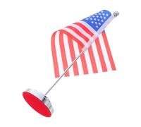 Lurrose Mini American Table Flag With Iron Stand Elegant Desk Flag Decor For Office And Home Workspace With Stable Base