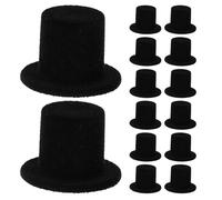 Lurrose Mini Chapeaux de Clown et Magicien en Velours Noir Petit Format Lot de 40 Pièces pour Loisirs Créatifs Décoration de Poupées et Fêtes à Thème