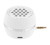 Lurrose Mini Enceinte Filaire Portable Blanche Compacte, Compatible Jack 3,5 MM, pour Téléphone et Tablette, Usage Extérieur, Alimentation DC 5V
