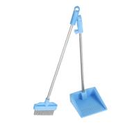 Lurrose Mini Ensemble Pelle Et Balai Miniature Bleu Jeu D'accessoires De Maison De Poupée pour Garçon Et Filles Décoration Décor Scène Ludique