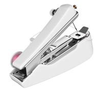 Lurrose Mini Machine à Coudre Portative Blanche en Acier Inoxydable et Plastique, Couture Rapide et Pratique pour Réparation de Vêtements à Domicile Couleur Aléatoire