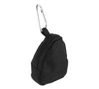 Lurrose Mini Porte-Monnaie à Fermeture éclair, Mini Pochette zippée, Noir, Tissu Oxford, compacte et légère, pour Cartes, clés, écouteurs et câbles USB, pour Voyages et activités de Plein