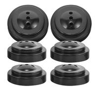Lurrose Mini Support de Drapeau en Plastique Lot de 6, 2.52 Pouces, Socle Robuste pour Petits Mâts, pour Bureau et Table de Conférence