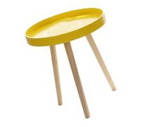 Lurrose Mini Table D’appoint Ronde Nordique en Bois Jaune Petite Table D’Angle Compacte pour Canapé et Lit Scandinave Fonctionnelle pour Salon et Chambre Meuble Pratique pour Petits