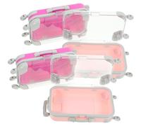 Lurrose Mini Valise De Fête : 4 Étuis À Cils Et Bijoux Pour Filles Anniversaire Croisière Mariage Enterrement De Vie De Jeune Fille