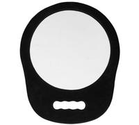 Lurrose Miroir Rond Portable À Main avec Cadre en Mousse Ergonomique 13.39X10.83X0.59 Pouces Miroir De Coiffure pour Salon Maquillage Usage Professionnel Et Domestique
