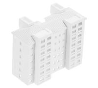 Lurrose Modèle de Bâtiment Outil Éducatif Réaliste Miniature en Plastique Blanc pour Formation et Décoration, pour Institutions de Formation et Exposition