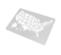 Lurrose Modèle de brouillard de drapeau carte du monde pochoirs de camouflage nous drapeaux the wall mural drapaux usa gabarit de dessin modèle de carte américaine Plastique Beige