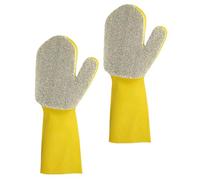 Lurrose Moufles Confort de Nettoyage 2pcs Imperméables et Latex Éponge Réutilisables Efficacité Cuisine Vaisselle