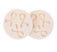 Lurrose Moule en Silicone à Fondant Forme Ruban 2 Pcs, Résistant la Chaleur, Antiadhésif, pour Gâteau, Chocolat, Bonbons et Pâtisserie, Accessoires de Cuisson Couleur Aléatoire