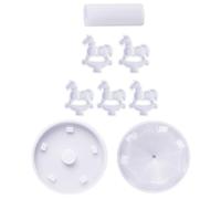 Lurrose Moule en Silicone Blanc pour Manège Réutilisable et Facile à Démouler, Kit de Moulage DIY pour Décoration Artisanale et Créations en Résine Époxy