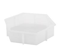 Lurrose Moule en Silicone pour Résine Époxy Moule - Hexagonal Blanc pour, Facile à Nettoyer Fonctions Pratiques pour et Création Artistique
