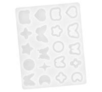 Lurrose Moule Silicone pour Bijoux DIY Moule Petit Cœur Lune Creux et Plein Création Pendentifs Colliers Breloques Accessoire Artisanat Silicone Robuste pour Débutants