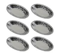 Lurrose Moules Ovales à Tartelettes en Aluminium Jetables 250 Pièces pour Œufs et Huîtres Cuites au Four, Supports Antiadhésifs pour Cuisson de Tartes et Desserts