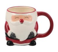 Lurrose Mug Céramique Noël Père Noël Motif Festif Tasse à Thé et Chaud pour Boissons Chaudes Usage Quotidien et Lavage Facile
