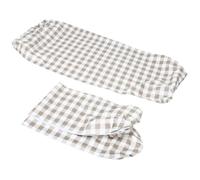 Lurrose Nappe de Pique-niques Extérieure Imperméable en Pvc avec Coins Élastiques, Housse de Banc Assortie en Flanelle, Set 3 Pièces pour Jardin et Restaurant