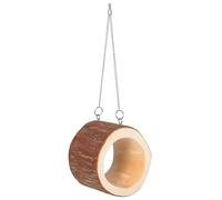 Lurrose Nichoir Suspendu en Bois Naturel pour Jardin et Extérieur Nid d'oiseaux de Compagnie Petit Nichoir Rond de Trou D’Arbre Maison D’Oiseaux Robuste pour Nidification et Protection