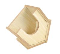 Lurrose Nid de Hamster en Bois Khaki Décoratif Autocollants Personnalisables, Maison Pratique pour Hamster et Chinchilla en Intérieur