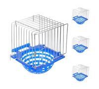 Lurrose Nid D'élevage pour Oiseaux 4pcs en Fil de Fer et Plastique Bleu, Environnement Confortable et Design Élégant pour Cage à Perruches et Décor de Maison