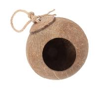 Lurrose Nid Oiseau Balancoire Coque de Noix Naturelle Lit Perroquet Suspendu Confortable Perchoir pour Repos et Jeu Adapté à Tous Âges