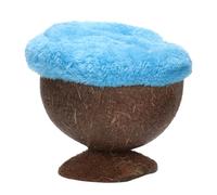 Lurrose Nid pour Hamster en Coque de Noix Demi-Cercle Cachette Naturelle pour Petits Animaux Maison Douillette Résistante aux Morsures Taille Adaptée Hamsters Moyens Habitat pour Cage