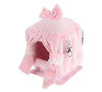 Lurrose Nid Suspendu en Coton Épais pour Petits Animaux, Lit Chaud Amovible et Lavable, Taille Petite, Cachette Isolante pour Perruche Calopsitte, Hamster et Planeur de Sucre, Niche Hiver