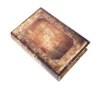 Lurrose Organisateur Compact de Livre Vintage Cachette Secrète pour Bijoux et Souvenirs, Boîte de Rangement Décorative pour Bureau ou Salon