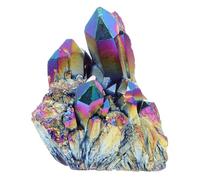 Lurrose Ornement Décoratif Amas Cristallin Arc-en-Ciel 30g, Cristal Plaqué Couleur Vibrante, Décoration Intérieure pour Maison et Bureau, Accessoire Feng Shui Naturel