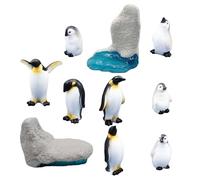 Lurrose Ornements Pingouins en Résine 10 Pièces, Jouets Animaux Simulés, Micro-Paysage Décoration, Accessoires pour Garçon et Filles, Scène Intérieure, Modèle Petit Format Style Aléatoire