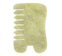 Lurrose Outil de Massage du Visage Gua Sha en Jade Vert Clair, Planche à Gratter Créative pour Stimuler la Circulation Sanguine et Massage Facial, Famille Seniors