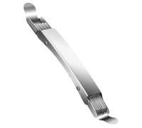 Lurrose Outil Multifonction en Acier Inoxydable pour Couper Oignons Verts et Légumes, Trancheuse Double Tête Cuisine, Ustensile Tranchant Pratique pour Fruits, Ail et Pommes de Terre,