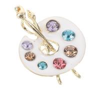 Lurrose Palette de Peinture Design Unique en Alliage avec Cristaux Broche et Prévention des Malaises Vestimentaires Usage Polyvalent pour Femmes Fête et Tenue Quotidienne