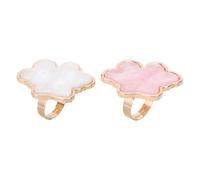 Lurrose Palettes de Nail Art Anneaux Coquillage et Nuage, 2 Pièces, Mélangeur de Couleurs pour Ongles, Palette Bague Légère en Matériau Lisse, pour Salon de Manucure et Création