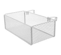 Lurrose Panier de Chevet Suspendu en Métal Blanc Crochet Réglable 2-4 CM Taille Petite Organisateur de Rangement pour Lit de Dortoir pour Chambre Étudiante et Lit Superposé Solution