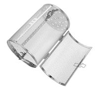 Lurrose Panier Rotatif en Acier Résistant pour Rôtissoire Électrique Panier Grillade Cylindrique Polyvalent avec Verrouillage pour Noix et Cuisson Au Four