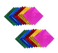 Lurrose Papier Origami Brillant Holographique 15x15 Cm, 100 Feuilles Multicolores pour Loisirs Créatifs Garçon et Filles, Pliage Facile pour Activités Manuelles et Bricolage Artistique