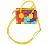 Lurrose Paquet Bandoulière Bicolore en Pu Léger et Multifonctionnel pour Filles, pour Usage Quotidien et Excursions D'une Journée