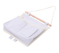 Lurrose Paquet de Rangement Mural Suspendu en Coton Blanc, Pochette Multi-Poches 1 Pièce, Organisateur Mural pour Porte, pour Dortoirs et Maison, Rangement Suspendu pour Petits Objets