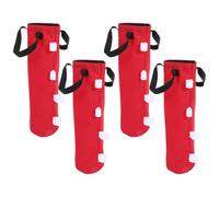 Lurrose Paquet de Sable pour Tente 4pcs en Tissu Oxford Rouge, Poids de Lestage Résistants pour Canopée Publicitaire et Parasol Extérieur, pour Pique-niques et Plages
