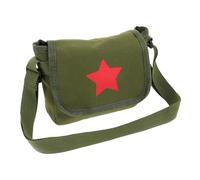 Lurrose Paquet D'école Portable en Toile Vintage Vert Motif Étoile, Léger et Résistant à L'usure, Garçons et Filles Lors de Leurs Activités Quotidiennes ou Voyages