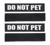 Lurrose Patch Réfléchissant pour Harnais de Chien en PU Noir, Amovible et Visible pour Promenade Nocturne, 2 Paires pour Gilet Chien Sécurisé
