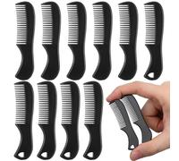 Lurrose Peigne à Barbe et Peigne de Coiffage Antistatique Lot de 10, Accessoire pour Hommes, Recommandé pour Moustache et Style de Barbe Soigné au Bureau la Maison