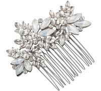 Lurrose Peigne à Cheveux Accessoire de Coiffure Raffiné Léger et Élégant en Alliage Argenté pour Mariage et Fête pour Femmes et Filles