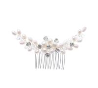 Lurrose Peigne à Cheveux de Mariée en Perles Artisanales, Accessoire Décoratif pour Coiffure de Mariage, Coiffure de Cristal Élégante, Accessoires Cheveux pour Femmes et Filles,