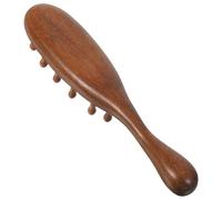 Lurrose Peigne à Cheveux en Bois de Santal 16 Dents Larges pour Massage du Cuir Chevelu et Visage, Manche Long Ergonomique, Outil de Démêlage Doux pour Femmes, Brosse de Soin Capillaire