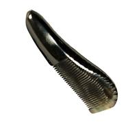 Lurrose Peigne à Cheveux en Corne de Bœuf Noir Prise Confortable pour Massage et Stimulation Circulation Sanguine, pour Cheveux Bouclés
